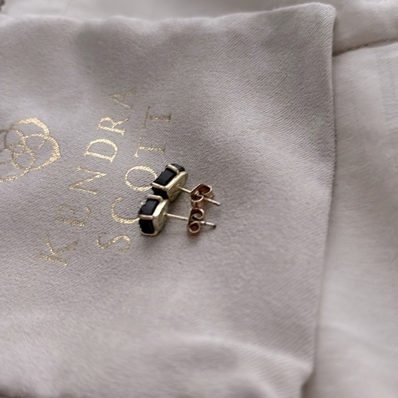 Kendra Scott Black Stone Studs - Picture 5 of 5